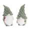 7" Holiday Gnome with Tree Hat Terra Cotta Figurine Set